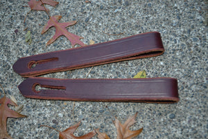 Slobber Straps: Long. Dark Burgundy.