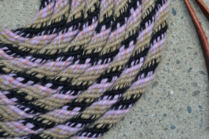 Black, Taupe and light Purple " One-half" pattern Mecate