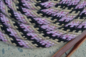 Black, Taupe and light Purple " One-half" pattern Mecate