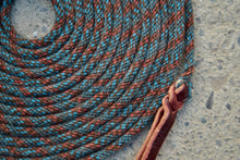 Brown, turquoise and orange 1/4" mecate