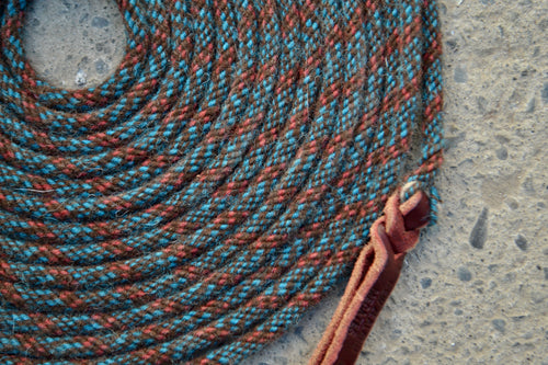 Brown, turquoise and orange 1/4