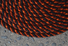 Burnt Orange and Black "Barber Pole" mecate SALE