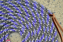 Purple, cream and grey/ cream fleck "awa" pattern 1/4" mecate